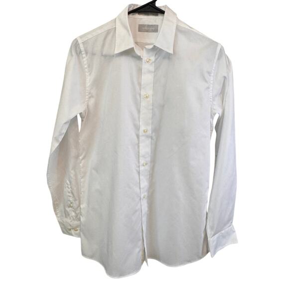 New NORDSTROM Boys White Solid Button Up Dress Shirt Size 18 - Picture 1 of 4